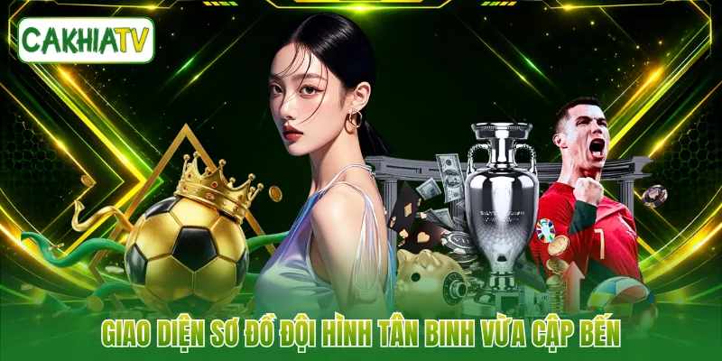 Giao diện sơ đồ đội hình tân binh vừa cập bến